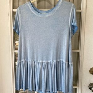 Beautiful flowy blue blouse